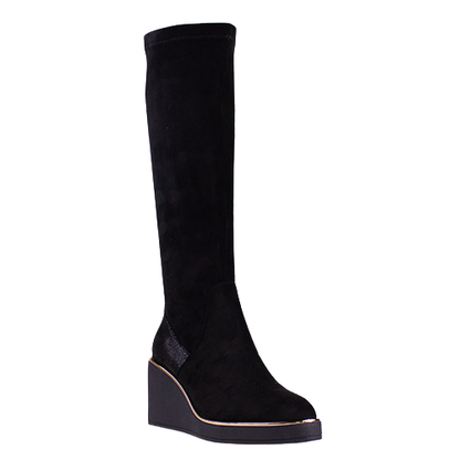 Kate Appleby Ladies Knee High Boots - Derby - Black Suede