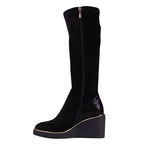 Kate Appleby Ladies Knee High Boots - Derby - Black Suede