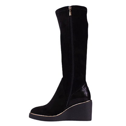 Kate Appleby Ladies Knee High Boots - Derby - Black Suede