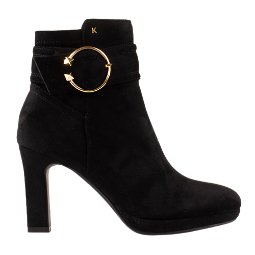 Kate Appleby Ladies Platform Ankle Boots - Coton - Black Suede
