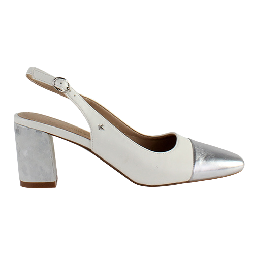 Kate Appleby Block Heeled Slingbacks - Ystard - White