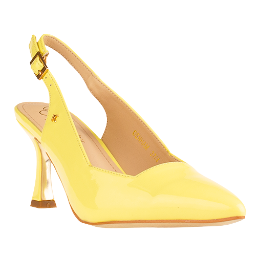Kate Appleby Ladies Sling Back Pumps - Denham - Yellow Patent