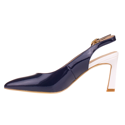 Kate Appleby Ladies Sling Back Pumps - Denver - Navy Patent