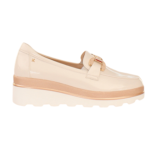 Kate Appleby Ladies Platform Loafers - Bladon - Nude