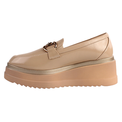 Kate Appleby Platform Loafers - Keady - Beige Patent