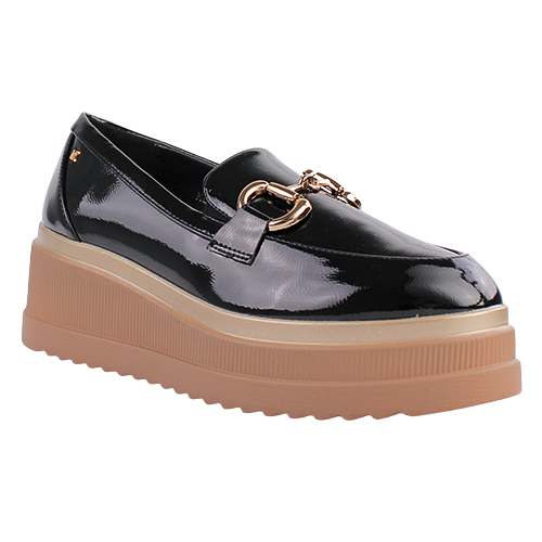 Kate Appleby Platform Loafers - Keady - Black Patent