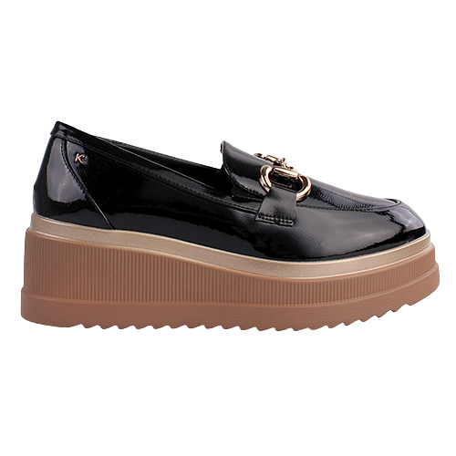 Kate Appleby Platform Loafers - Keady - Black Patent