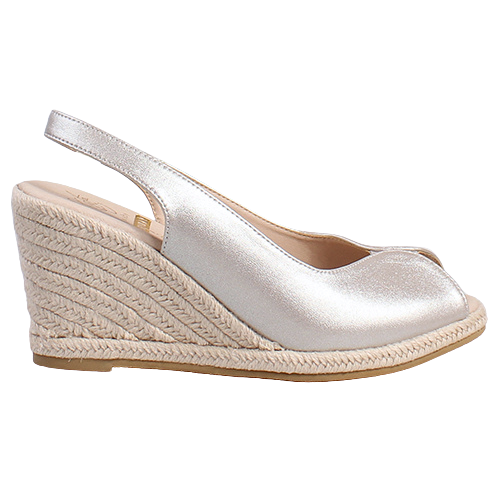 Kate Appleby Ladies Wedge Sandals - Tregele - Silver
