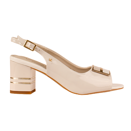 Kate Appleby Ladies Sling Back Block Heels - Sunderland - Nude Patent