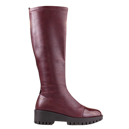 Kate Appleby Wedge Knee Boots - Eybister - Burgundy
