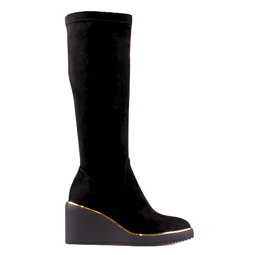 Kate Appleby Wedge Knee Boots - Kanra - Black