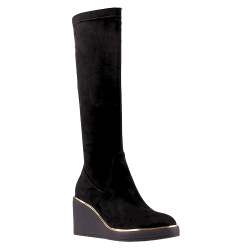 Kate Appleby Wedge Knee Boots - Kanra -  Black