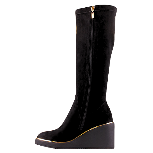 Kate Appleby Wedge Knee Boots - Kanra -  Black