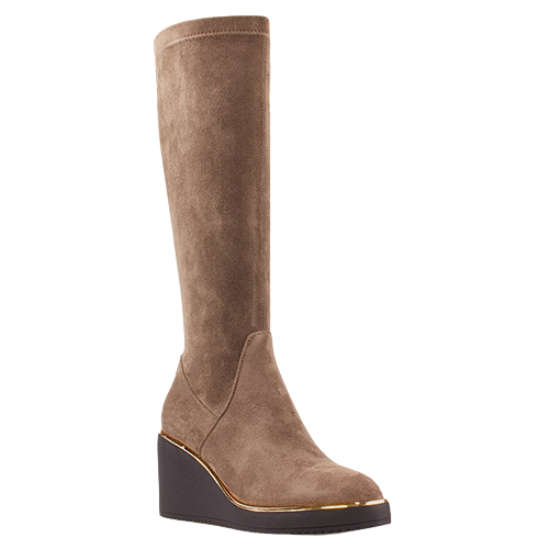 Kate Appleby Wedge Knee Boots -Kanra - Taupe