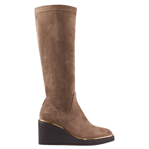 Kate Appleby Wedge Knee Boots -Kanra - Taupe