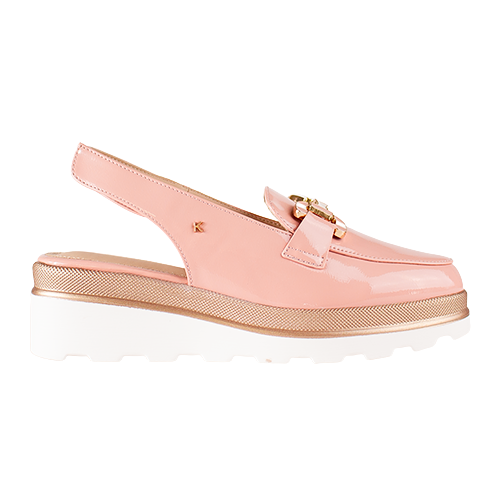Kate Appleby Wedge Loafer Sling - Hawkfield - Blush Patent