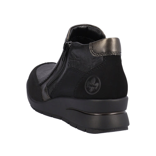 Rieker Wedge Ankle Boots - L4851-52 - Black