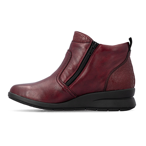Rieker Ladies Ankle Boots - L4861 - Burgundy