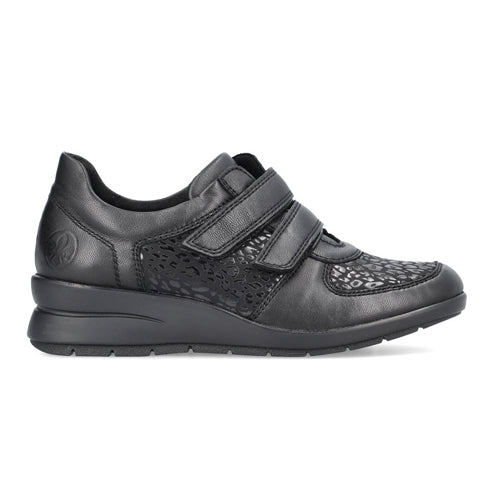 Rieker Wedge Shoes - L4868-00 - Black