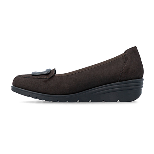 Rieker Ladies Wedge Pumps - L5362 - Brown Suede