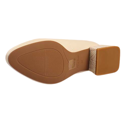 Loretta Vitale Block Heeled Pumps - C3809 - Beige