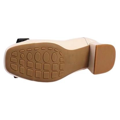 Loretta Vitale Block Heeled Pumps - W5308 - Beige