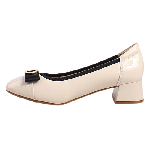 Loretta Vitale Block Heeled Pumps - W5308 - Beige