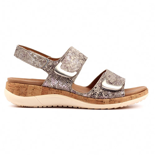 Lunar Ladies Velcro Sandals - Beatrice -  Pewter