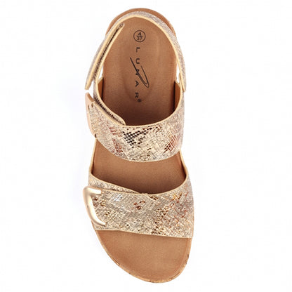 Lunar Ladies Walking Sandals - Beatrice - Gold