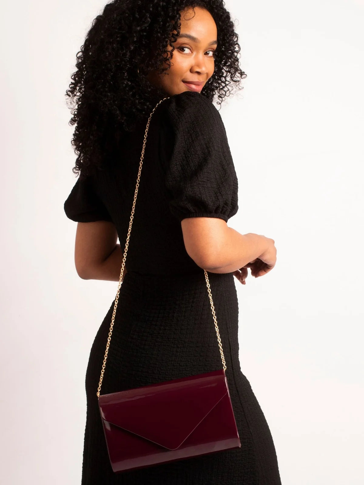 Lunar Blaze Handbag - Burgundy Patent