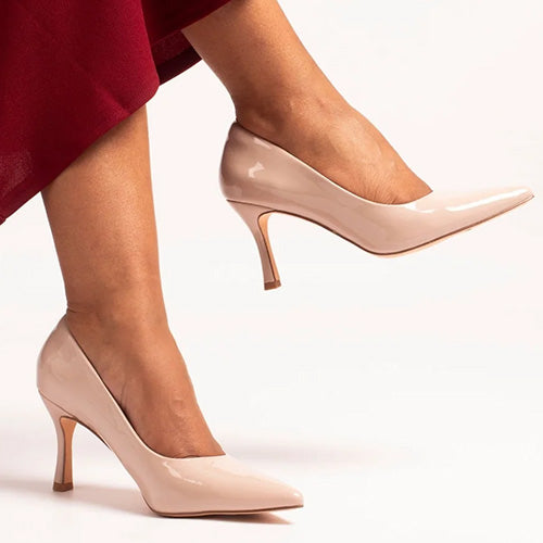 Lunar Dressy Heeled Pumps - Megan - Nude