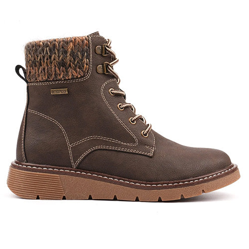Lunar  Waterproof Wide Fit  Ankle Boots - Elba - Brown