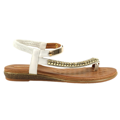 Lunar Ladies Flat Sandals - Asia II - White