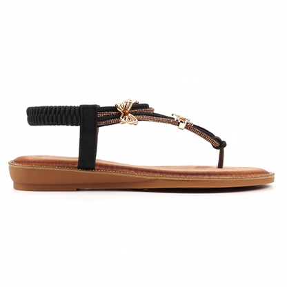 Lunar Flat Sandals - Zentara - Black