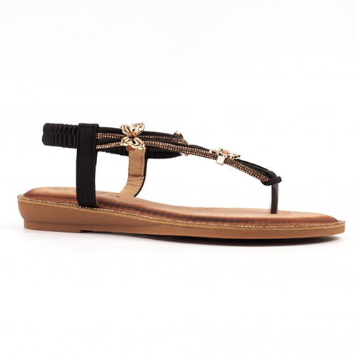 Lunar Flat Sandals - Zentara - Black