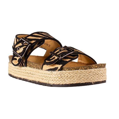 Lunar Ladies Flatform Sandals - Encode - Black