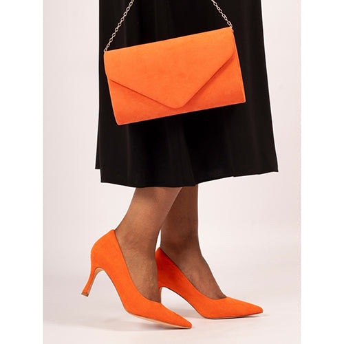 Lunar Ladies Dressy Heeled Pumps - Amy - Orange