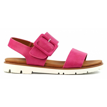 Lunar Ladies Flat Sandals - Cher - Fuchsia