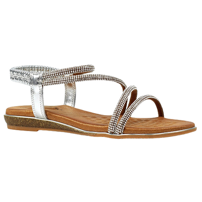 Lunar Ladies Flat Sandals - Cortez - Silver