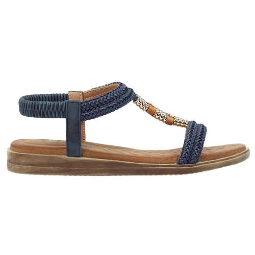 Lunar Ladies Flat Sandals - Portofino - Blue