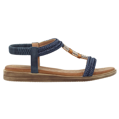 Lunar Ladies Flat Sandals - Portofino - Blue