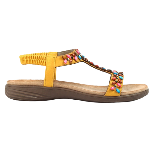 Lunar Ladies Flat Sandals - Ravello - Mustard