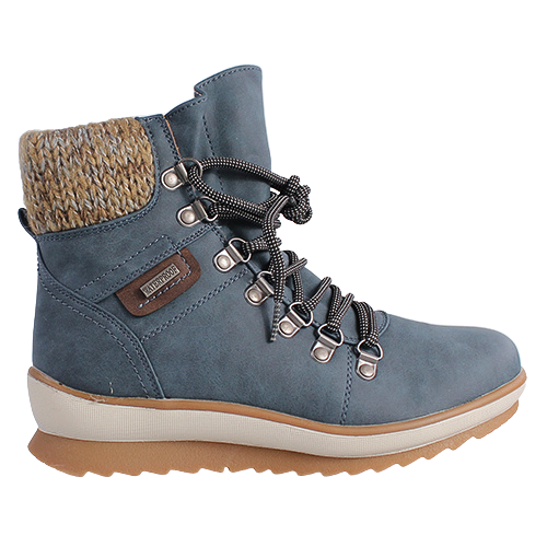 Lunar Ladies Laced Boots - Sycamore - Blue