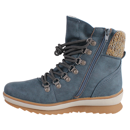 Lunar Ladies Laced Boots - Sycamore - Blue