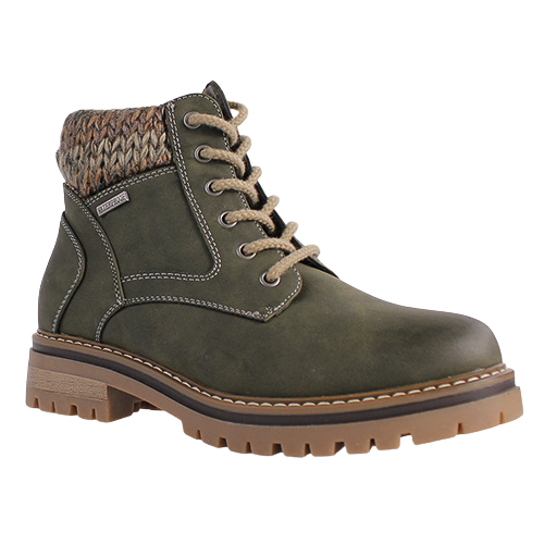 Lunar Ladies Laced Ankle Boots - Yestin - Olive