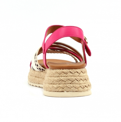 Lunar Ladies Flatform Sandals - Flick - Fuchsia