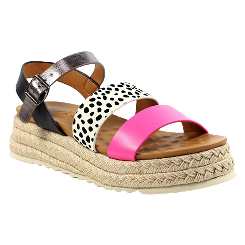 Lunar Ladies Flatform Sandals - Summer - Fuchsia