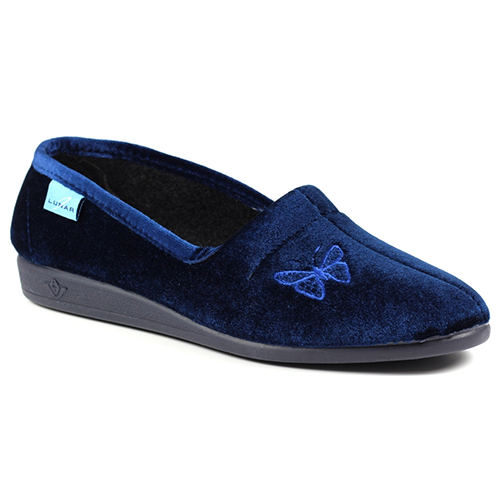Lunar Ladies Slippers - Butterfly KLA001 - Blue
