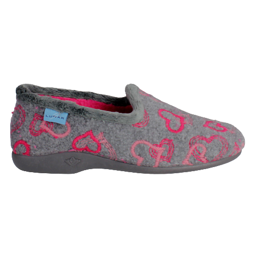 Lunar Ladies Slippers- Jolly -Grey/Pink