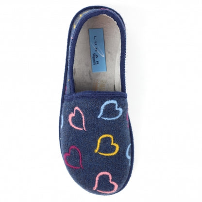 Lunar Ladies Slippers - Joyful - Navy